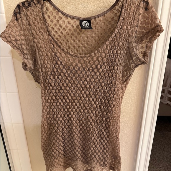 Women's Brown Spaghetti Strap With Top - Picture 2 of 5